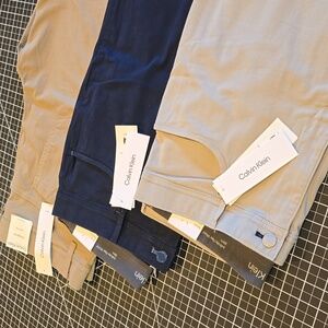 NWT Calvin Klein 36x32 Slim Fit Infinite Flex Waistband Trio